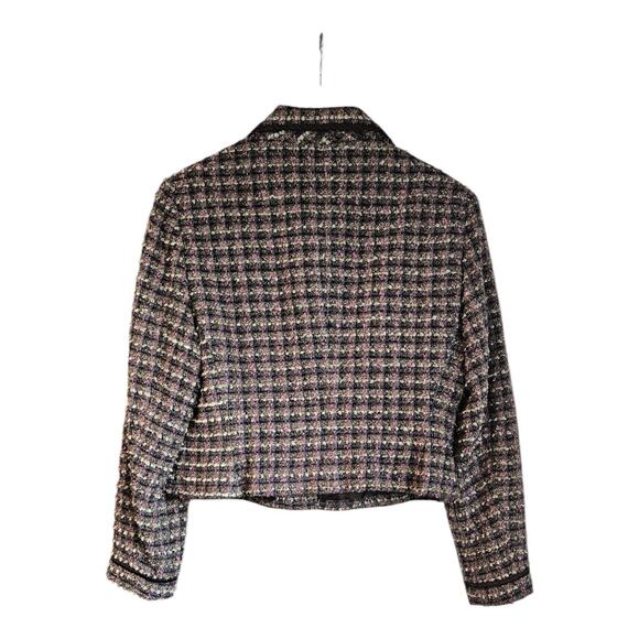 Larry Levine Womens 14/P Blazer Short Tweed Jacket Colorful Boucle Career - Picture 2 of 7